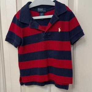 Polo by Ralph Lauren Kids Navy and Red Striped Polo